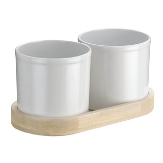 Mango Wood Holder - 7" W x 2" H by HUBERT – Wood, Natural, Model MEDIUM