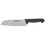 Stainless Steel Santoku Knife with Black Santoprene Soft Grip Handle - 7"L Blade by HUBERT – 7", Stainless Steel, Silver, Model KB-3821-180G