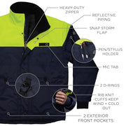 Ergodyne X-Large / Navy / Insulated Freezer Jacket Clothing