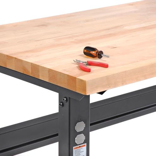 Global Industrial Black/Maple / 30"L x 72"W x 3"H / Industrial Workbenches