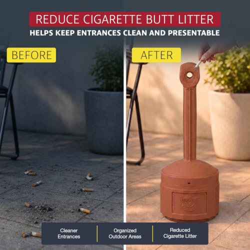 Justrite Terracotta / 4 Gallon / Cease-Fire Smoking Receptacles