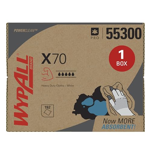 Wypall 192 Count (Pack of 1) / White / WypAll* X70 Cloths Disposable Wipes