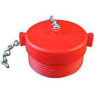 Rocker Lug Plug with Chain by Moon American – 1"L x 1"W x 3"H, Plastic, Red, Model 663-252