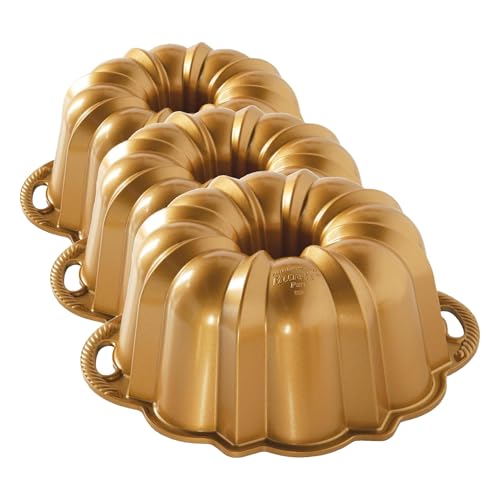 Nordic Ware Gold / 15 Cup (Pack of 3) / Pan Bundt Pans