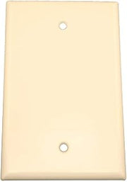 Leviton 1-Gang No Device Blank Wallplate, Midway Size, Thermoset, Box Mount, 80514-T, Light Almond