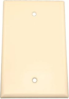 Leviton 1-Gang No Device Blank Wallplate, Midway Size, Thermoset, Box Mount, 80514-T, Light Almond