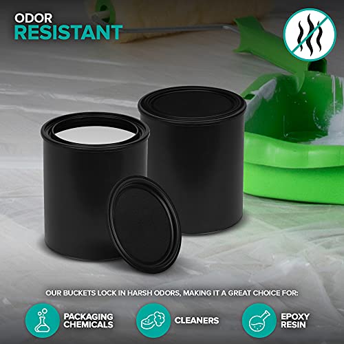 Stock Your Home 6 / 1 Quart / Black Paint Buckets
