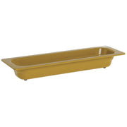 Serving Bowl Display Bowl 1/2 Size Long Mustard Yellow Melamine - 21 1/2 L x 6 1/2 W x 2 1/2 H by HUBERT – Plastic, Mustard Yellow, Model H0026-MUSTARD