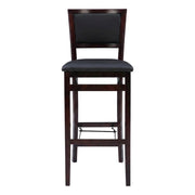 Brown Triena 30-in Pad Back Folding Bar Stool by Furnifact – Plywood, Rubberwood, Pvc, Ca Foam, Rubberwood,MDF, Brown