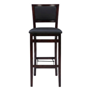 Brown Triena 30-in Pad Back Folding Bar Stool by Furnifact – Plywood, Rubberwood, Pvc, Ca Foam, Rubberwood,MDF, Brown