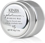 Kenra Platinum Working Wax 15 | Matte Finish Styler | Provides Medium, Flexible Hold | Non-Greasy | Crème-Based Formula To Texturize & Mold Styles | All Hair Types