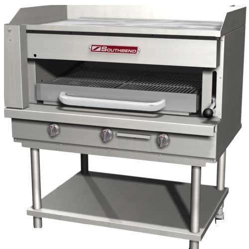 Southbend Steakhouse Overfire Radiant Broiler with Griddle Top by South Bend – Stainless Steel, Model SSB-36