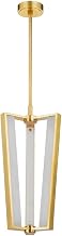 Hudson Valley Lighting Edgemere 11" Pendant | Aged Brass Finish | Alabaster Diffuser | Modern Integrated LED Pendant Light | Made of Brass and Natural Stone | 11"W x 22.5"H | 4053-AGB