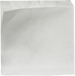 PacknWood 8NPPAP S13 5.12 x 5.12 in. Greaseproof White Sprint Bag with Open on 2 Sides - 1000 Piece