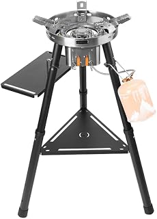 FIREMAPLE Vulcan DualBlaze 6000W-15000W Camping Stove with Adjustable Legs | Ultra-High Power, Preheating Tube, 3 Independent Valves, 4-Level Adjustable Height, Multi Gas Canister Compatibility