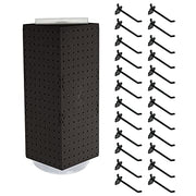 Azar Displays Pegboard + Hooks / Black / 8 inches (W) x 8 inches (D) x 20 inches (H) Display Racks