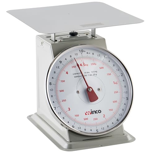 Winco 10 Pound / 8" / White, Steel Scales