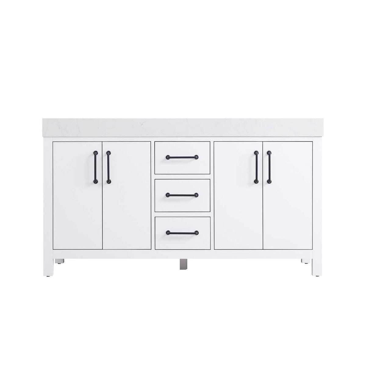 Elegant Kitchen and Bath 60" Double Bathroom Vanity in White by Elegant Lighting – unspecified, Wood, White, Model VF60660DWH
