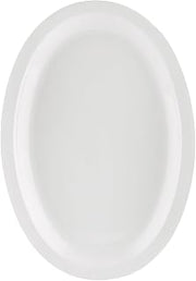CAC China MLNC-13 Maxwell White Narrow Rim Oval Platter 11 1/2" - 2 doz