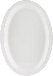 CAC China MLNC-13 Maxwell White Narrow Rim Oval Platter 11 1/2" - 2 doz