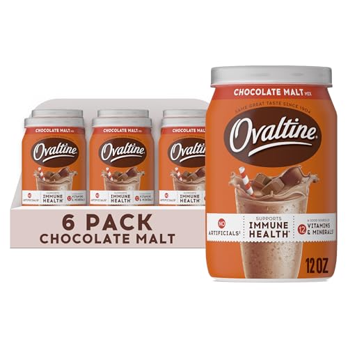 Ovaltine Chocolate Malt / 12 Ounce (Pack of 6) / 6 Chocolate Drink Mixes