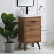 Elegant Decor 18" - Single / Brown,black / Mid-Century Modern Bathroom Vanities
