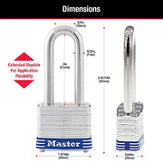 Master Lock Silver / 2" shackle / 1 Pack Keyed Padlocks