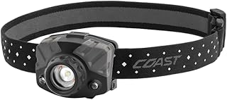 Coast® FL68 415 Lumen Tri-Color (White/Green/Red) LED Headlamp, Batteries and Hard Hat Clips Included