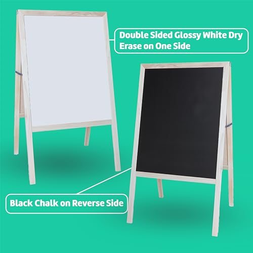 Flipside Products Natural Hardwood / 1 / White Dry Erase/Black chalk Store Signs