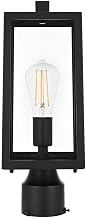Elegant Lighting Veda 15" Outdoor Post Light in Black