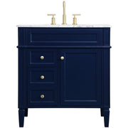 Elegant Decor 32" - Single / Blue,gold / Modern Wheel Care
