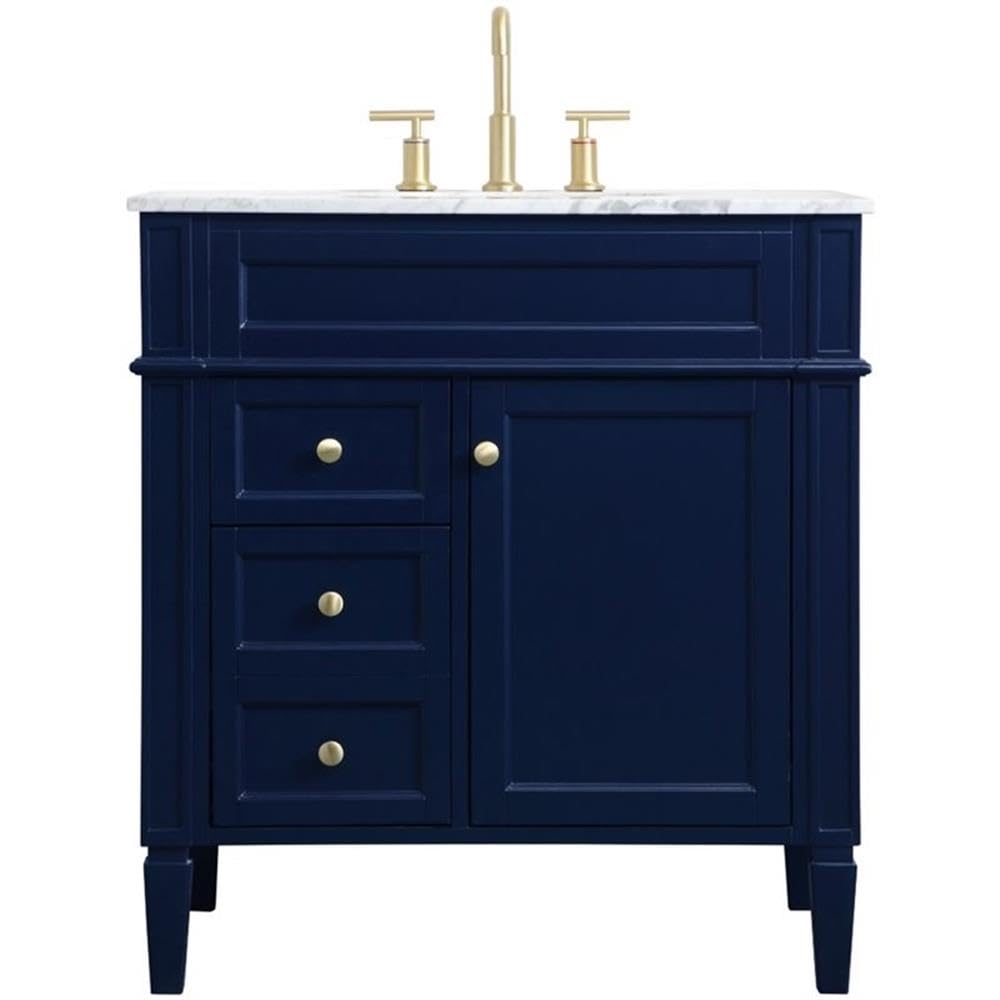 Elegant Decor 32" - Single / Blue,gold / Modern Wheel Care