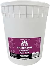 Sambazon Organic Açaí Tub, Reduced Sugar, Frozen Scoopable, 3 Gallon