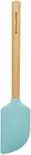 KitchenAid Universal Bamboo Handle Scraper Spatula, Aqua