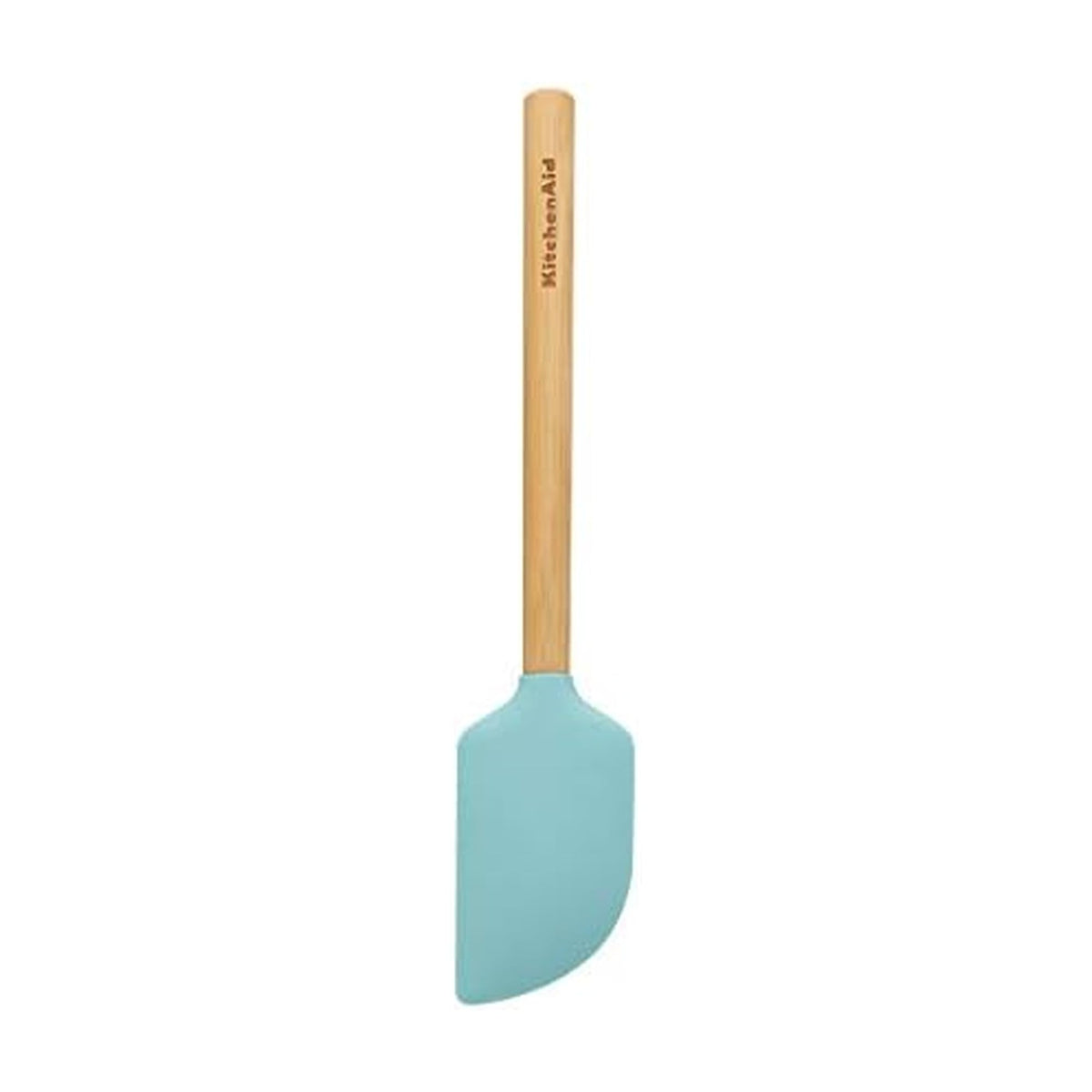 Universal Bamboo Handle Scraper Spatula by KitchenAid – 11-Inch, Bamboo, Aqua, Model KQ631OHAQA