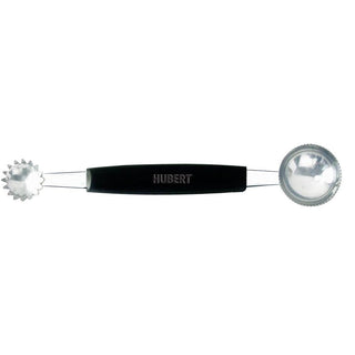 Double Melon Baller with Black Softgrip Handle Stainless Steel - 6 1/2 L by HUBERT – Stainless Steel, Silver, Model 191538026218