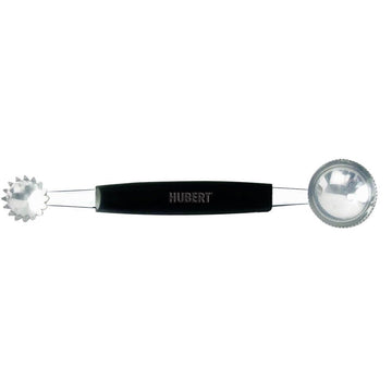 Double Melon Baller with Black Softgrip Handle Stainless Steel - 6 1/2 L by HUBERT – Stainless Steel, Silver, Model 191538026218