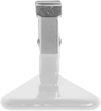 HUBERT White Vinyl-Coated Triangular Weighted Base Tag Holder - 1 7/8"L x 1 1/2"W x 1 1/2"H, Bag of 6