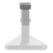 White Vinyl-Coated Triangular Weighted Base Tag Holder - 1 7/8"L x 1 1/2"W x 1 1/2"H by HUBERT – Vinyl, White, Pack of 6, Model TH042W
