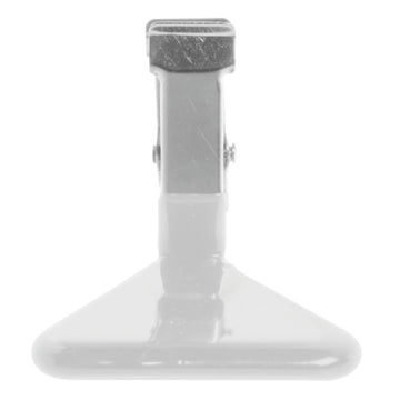 White Vinyl-Coated Triangular Weighted Base Tag Holder - 1 7/8"L x 1 1/2"W x 1 1/2"H by HUBERT – Vinyl, White, Pack of 6, Model TH042W