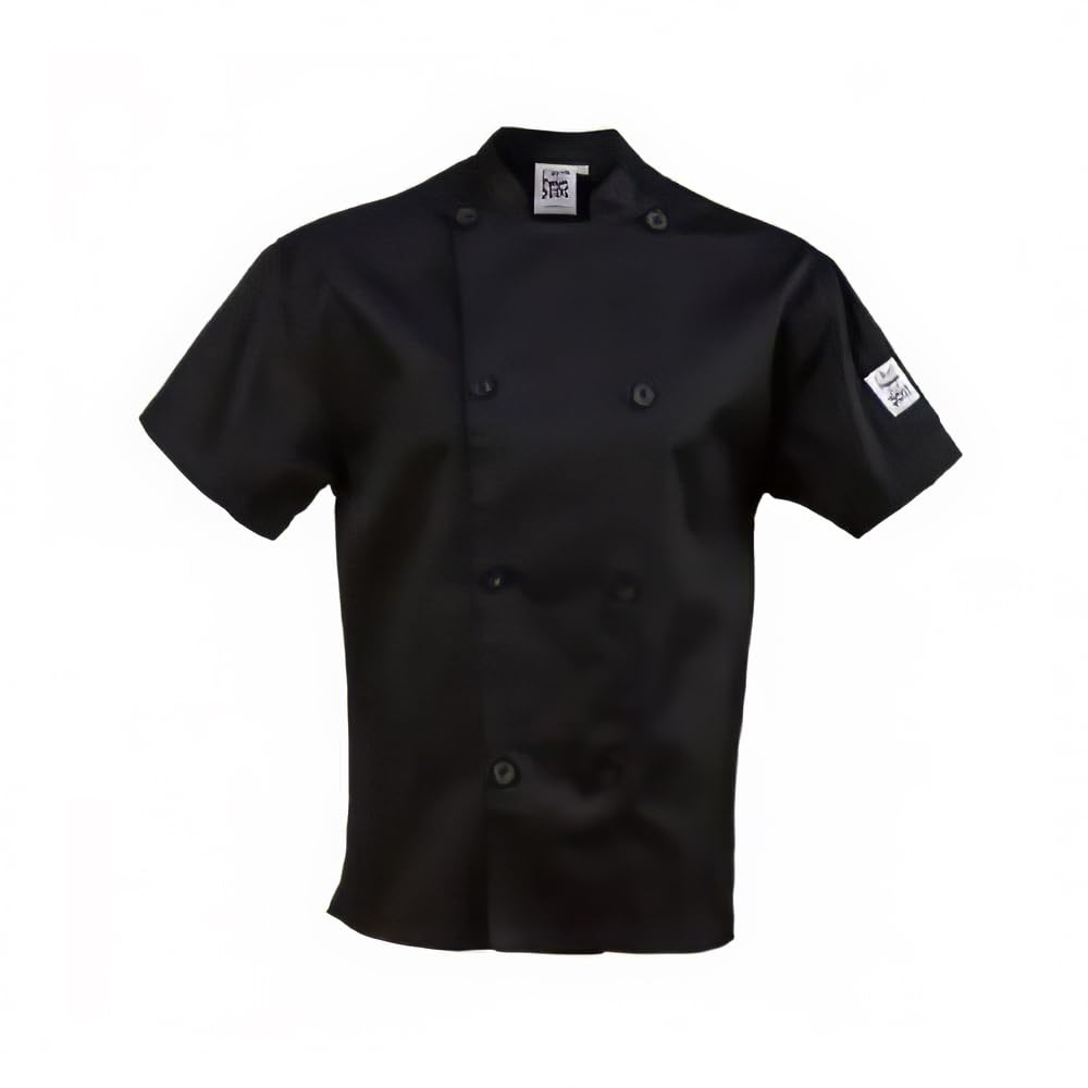Performance Series Jacket Black by Chef Revival – Medium, Cotton, Black, Model J205BK-M