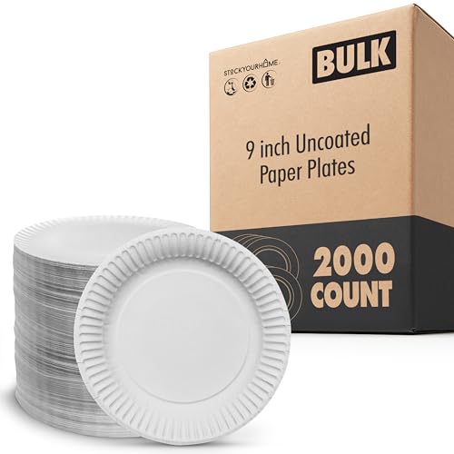 Stock Your Home 2000 Count / White / Casual Plates