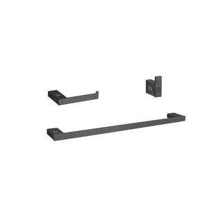 Sofia 3-Pc Stainless Steel Hardware Set in Black by Elegant Kitchen and Bath – Stainless Steel, Black, Model HWB-13S3HMBK