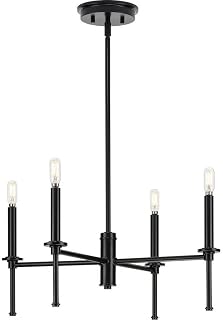 Elara 4-Light Chandelier, Matte Black