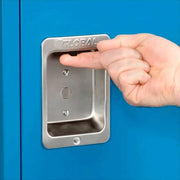 Infinity Two-Tier Two-Door Locker with Recessed Handle & by Global Industrial – Alloy Steel, Blue, Model 254127BL