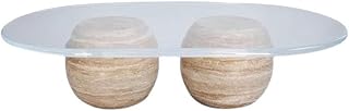 Mesa para Centro De Sala Travertine Tea Table Simple Living Room Sofa Coffee Table Home Living Room Tea Table Simple Balcony Tea Table Coffee Table