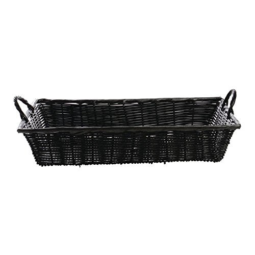HUBERT Black / 18"Lx12"Wx3.5"H / Modern Shelf Baskets