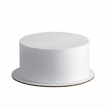 10 x 5 Inch Round Foam Cake Dummy by Glownary – Polystyrene (PS), White, Model 10x5rounddummy