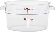 HUBERT Clear Round Food Storage Container - 6 3/4" Dia x 4 1/4" D