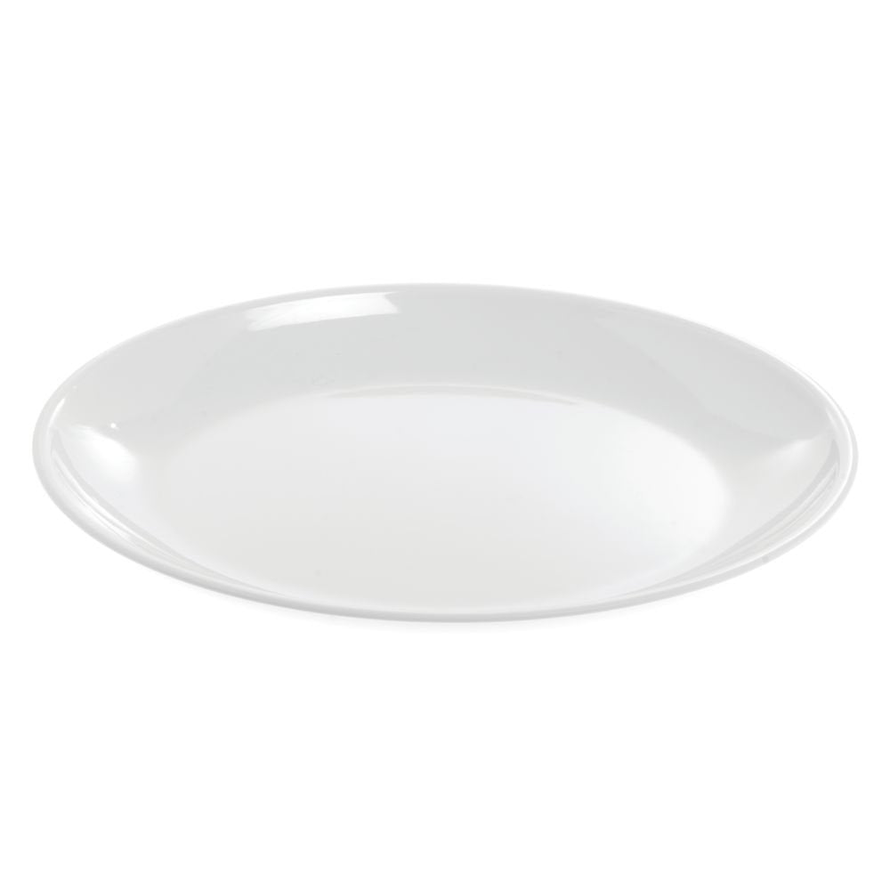 ® Shallow Serving Bowl White Melamine - 18" L x 11" W x 1 1/2" H by HUBERT – 1 Single, 55.0 ounces, Melamine, White, Model H0129-WHITE